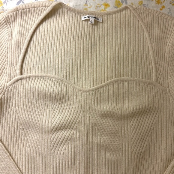 NWOT Reformation Glenna Cashmere Sweater Large - Picture 5 of 7